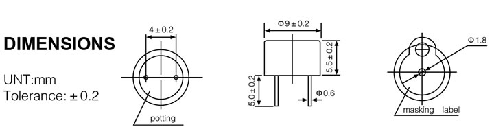 無源電磁式蜂鳴器09055