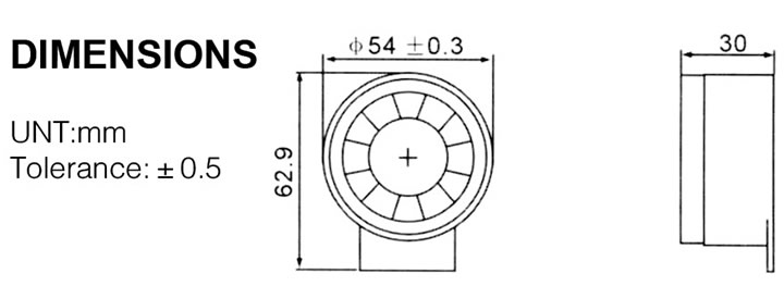 無源壓電式蜂鳴器54
