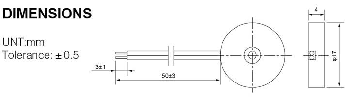 無源壓電式蜂鳴器1704